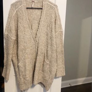 Free People Chunky Knit Oversized Cardigan